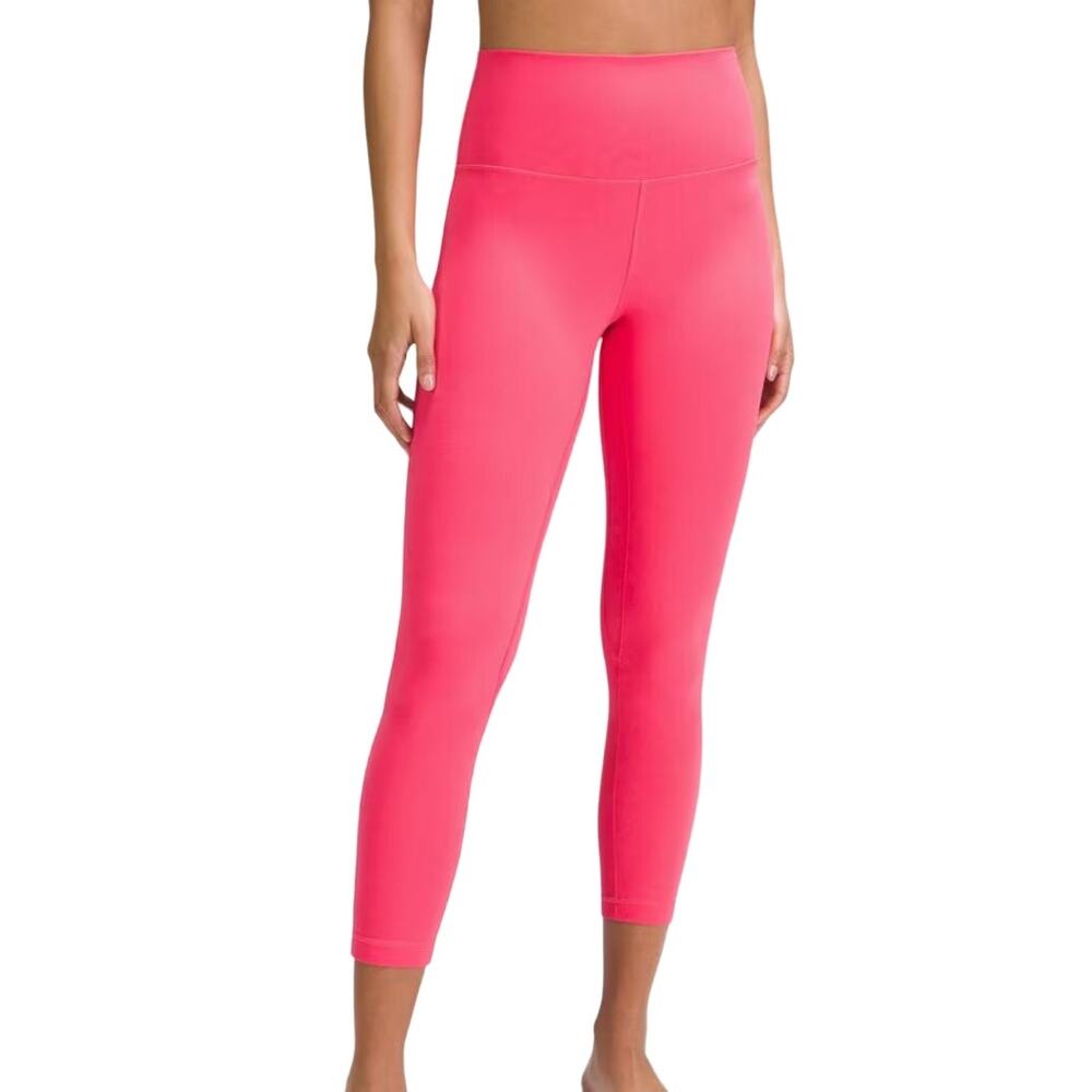 Lululemon Align High Rise Pant 25" Leggings Ankle Nulu Lycra Lip Gloss Pink 10